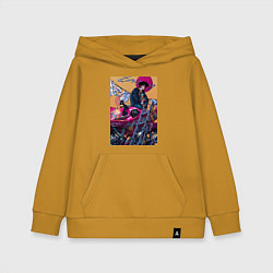 Толстовка детская хлопковая Ковбой Бибоп Спайк Шпигель Красный дракон, цвет: горчичный