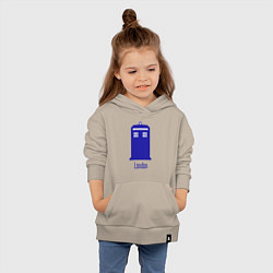 Толстовка детская хлопковая Tardis - London, цвет: миндальный — фото 2