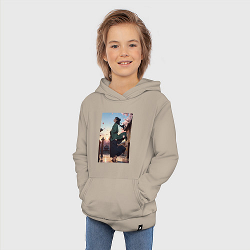 Детская толстовка-худи Монолог фармацевта Маомао во дворце / Миндальный – фото 3