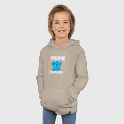 Толстовка детская хлопковая Pressure makes diamonds, цвет: миндальный — фото 2