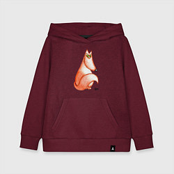 Толстовка детская хлопковая Редкой хитрости дама, цвет: меланж-бордовый