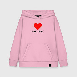 Толстовка детская хлопковая One - love, цвет: светло-розовый