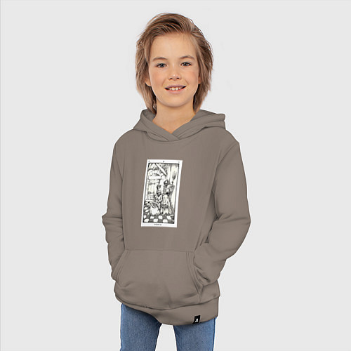 Детская толстовка-худи Девятые врата In vain Люцифер LCF / Утренний латте – фото 3