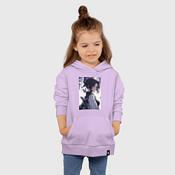 Толстовка детская хлопковая Клинок, рассекающий демонов Синобу Котё бабочка, цвет: лаванда — фото 2