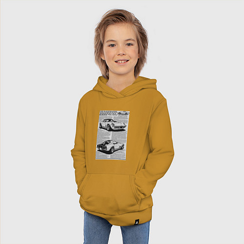 Детская толстовка-худи Chevrolet Corvette / Горчичный – фото 3