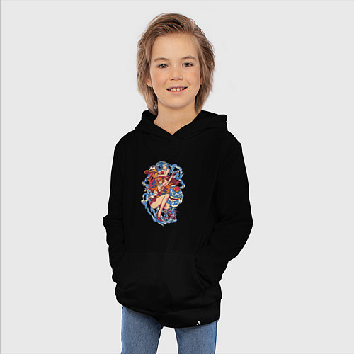 Детская толстовка-худи Оne piece виви и нами vivi and nami / Черный – фото 3