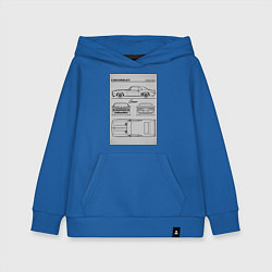 Толстовка детская хлопковая Chevrolet Camaro, цвет: синий