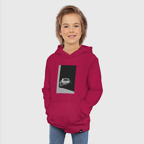 Детская толстовка-худи Porsche 911 легендарный автомобиль / Маджента – фото 3
