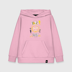 Толстовка детская хлопковая Фальшивая улыбка, цвет: светло-розовый