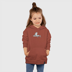 Толстовка детская хлопковая Летучая рыба, цвет: кирпичный — фото 2