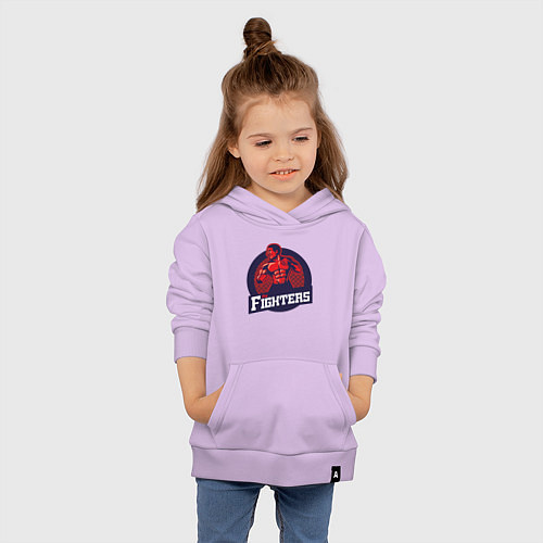 Детская толстовка-худи Бойцы / Лаванда – фото 4