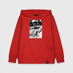 Толстовка детская хлопковая Mazda rx-7 авто, цвет: красный