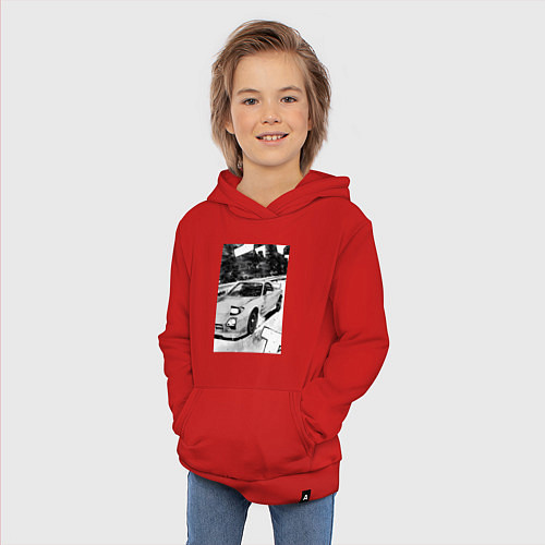 Детская толстовка-худи Mazda rx-7 авто / Красный – фото 3