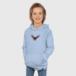 Толстовка детская хлопковая Орёл Америки, цвет: мягкое небо — фото 2