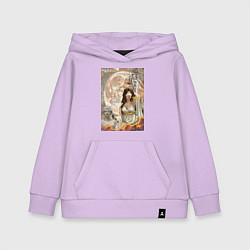 Толстовка детская хлопковая Фемида богиня правосудия, цвет: лаванда