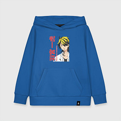 Толстовка детская хлопковая Токийские мстители Казутора Ханемия Hanemiya Kazut, цвет: синий