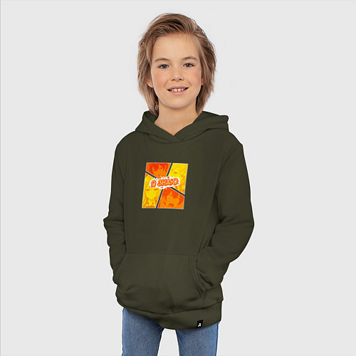 Детская толстовка-худи Аля иногда кокетничает со мной по-русски - Я знаю / Хаки – фото 3