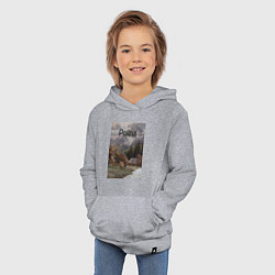 Толстовка детская хлопковая Polina деревушка, цвет: меланж — фото 2