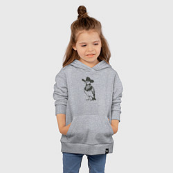Толстовка детская хлопковая Голубь ковбой, цвет: меланж — фото 2