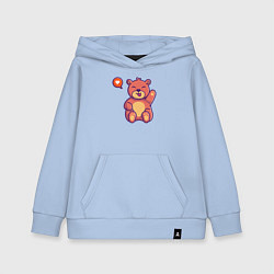 Толстовка детская хлопковая Lovely bear, цвет: мягкое небо