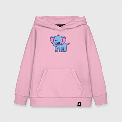 Толстовка детская хлопковая Радостный слон, цвет: светло-розовый