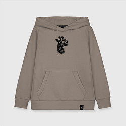 Толстовка детская хлопковая Хипстер жираф в очках, цвет: утренний латте