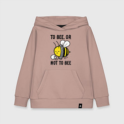 Толстовка детская хлопковая Быть пчелой или не быть, цвет: пыльно-розовый