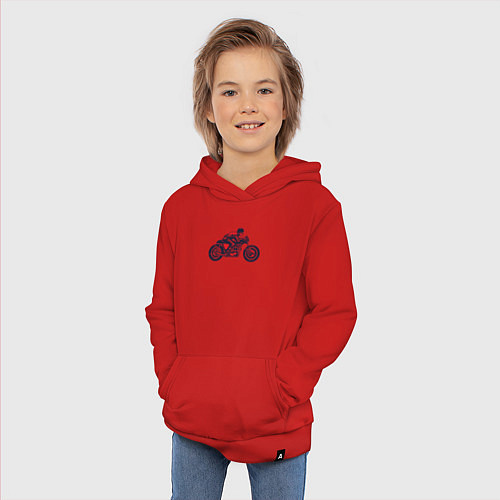 Детская толстовка-худи Speedy biker / Красный – фото 3