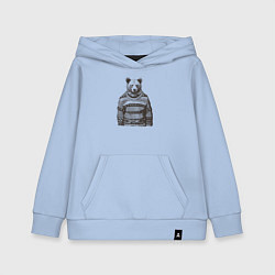 Толстовка детская хлопковая Медведь в свитере новогодний, цвет: мягкое небо