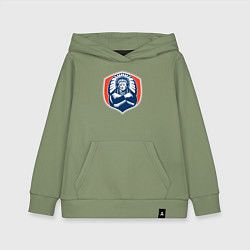 Толстовка детская хлопковая Индеец вождь, цвет: авокадо