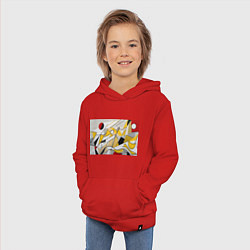 Толстовка детская хлопковая Абстракция поп-арт геометрия, цвет: красный — фото 2