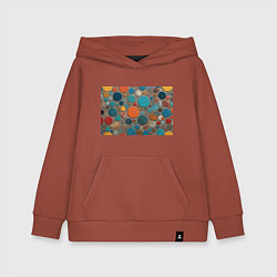 Толстовка детская хлопковая Арт вариация терраццо, цвет: кирпичный