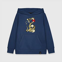 Толстовка детская хлопковая Золотой удав, цвет: тёмно-синий