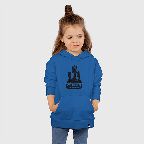 Детская толстовка-худи Chess championship / Синий – фото 4