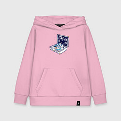 Толстовка детская хлопковая Мир в чемодане, цвет: светло-розовый