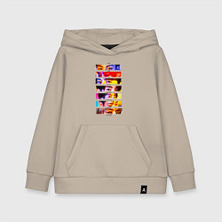 Толстовка детская хлопковая Got7 все участники группы, цвет: миндальный