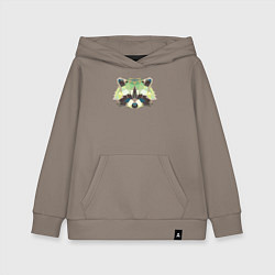Толстовка детская хлопковая Милый енотик, цвет: утренний латте