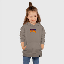 Толстовка детская хлопковая Doom logotype, цвет: утренний латте — фото 2