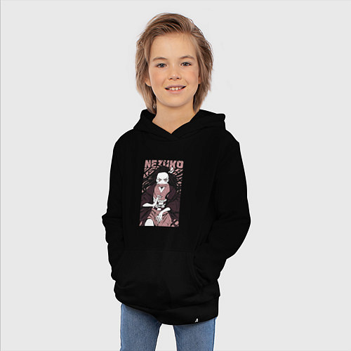 Детская толстовка-худи Nezuko black total cost / Черный – фото 3