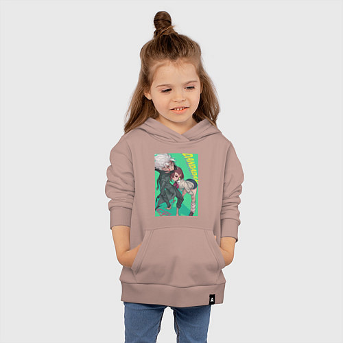 Детская толстовка-худи Дандадан Момо Аясэ / Пыльно-розовый – фото 4