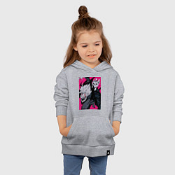 Толстовка детская хлопковая Дандадан Кэн Такакура, цвет: меланж — фото 2