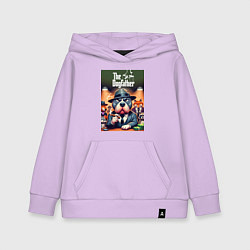 Толстовка детская хлопковая Дог Корлеоне крёстный отец мафии, цвет: лаванда
