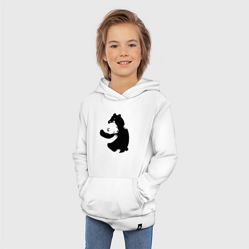 Детская толстовка-худи Медведи обнимаются / Белый – фото 3