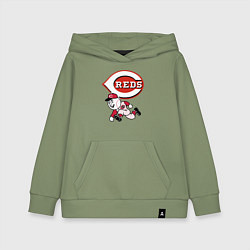 Толстовка детская хлопковая Cincinnati reds baseball team - talisman, цвет: авокадо