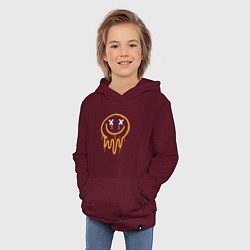 Толстовка детская хлопковая Funny smiling, цвет: меланж-бордовый — фото 2