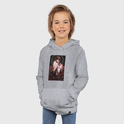 Толстовка детская хлопковая Геншин Ху Тао, цвет: меланж — фото 2