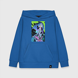 Толстовка детская хлопковая Киберпанк Люсина Кусинада, цвет: синий