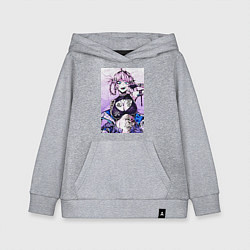 Толстовка детская хлопковая Песнь ночных сов Надзуна, цвет: меланж