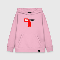 Толстовка детская хлопковая Супермужик, цвет: светло-розовый