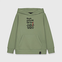 Детская толстовка-худи Думай нестандартно